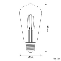 E27 Bulb 4W 2700K
