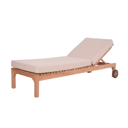 Wooden Sun Lounger with Cushion