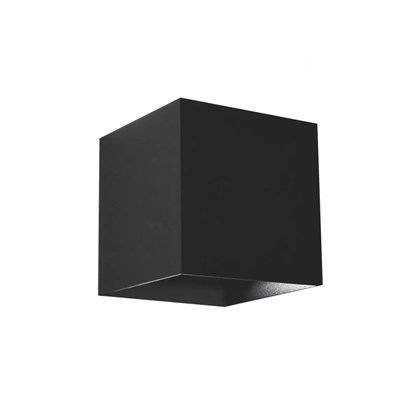 Square LED Wall Light - Black