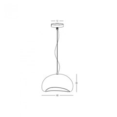 Pendant Lamp E27 Max 15W Fiberglass