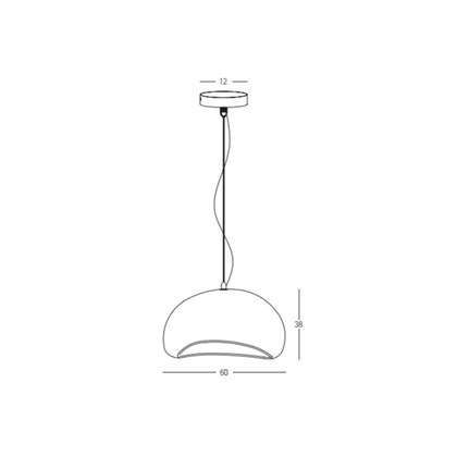 Pendant Lamp E27 Max 15W Fiberglass