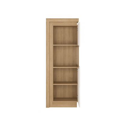 Glass-Door Cabinet 1 Door – Riviera Oak Light & White