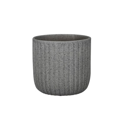Round Grey Pot - 22x24cm
