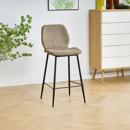 Barstool Microfiber 94cm - Brown