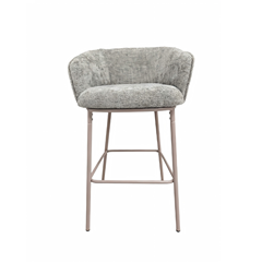 Barstool Grey with Metal Legs