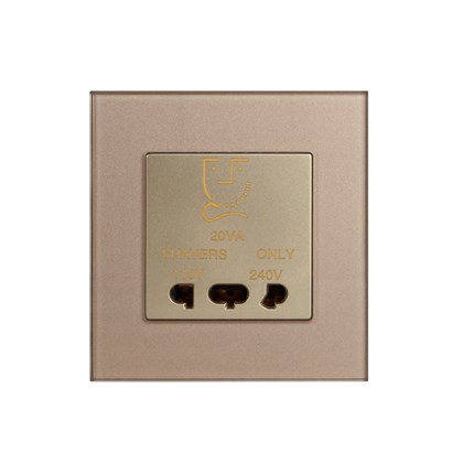 Shaver Unit Socket Gold Temp Glass