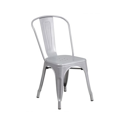 Industrial Metal Chair Grey