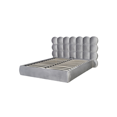 Upholstery Bed with Gas Lift 160x200 - Light Grey