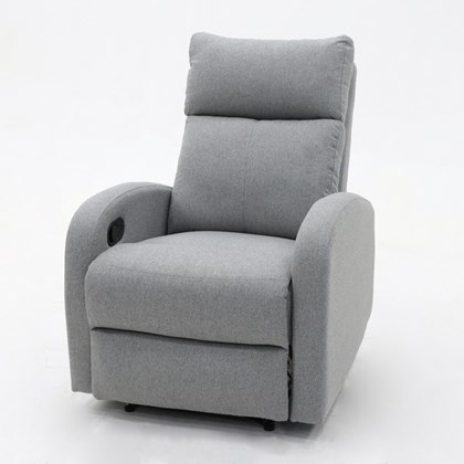 Manual Recliner Chair Dark Grey 76x90x105