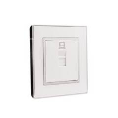 1 Gang Ethernet Outlet White Mirror Frame