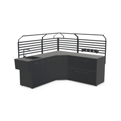 Modular Set Outdoor Kitchen – Black