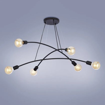 Ceiling Lamp Helix 6 Panels E27 15W Black