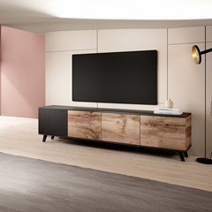 TV Unit RTV-3 Black Slat & Oak