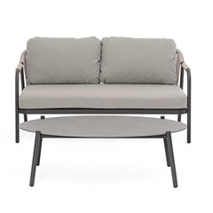 Sofa Set of 4 - Anthracite & Light Grey