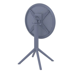 Table 60cm Round Folding  Dark Grey