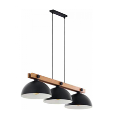 Pendant Lamp Black with 3 Lights