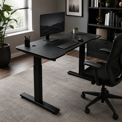 Adjustable Desk 70x120 – Black Leg & Black Top