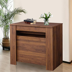 Extendable Dining Table Wood Grain Finish