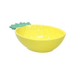 Pineapple Bowl 17x12h4 Pachy Stoneware Yellow