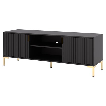 TV Unit FL02 2D - Matt Black