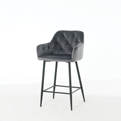 Dark Grey Barstool with Arms