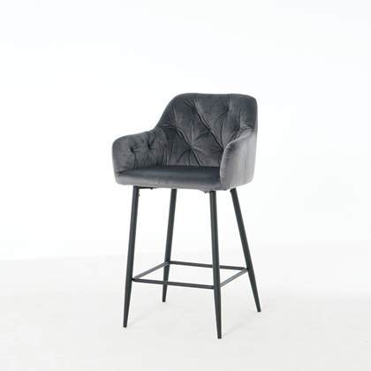 Dark Grey Barstool with Arms