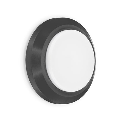 Dark Grey Plastic Wall Light - 3000K - 3.8W