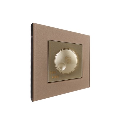 1 Gang Rotary Dimmer Gold Temp Glass