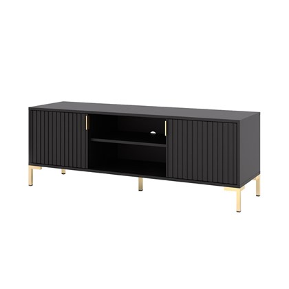 TV Unit Matt Black Gold