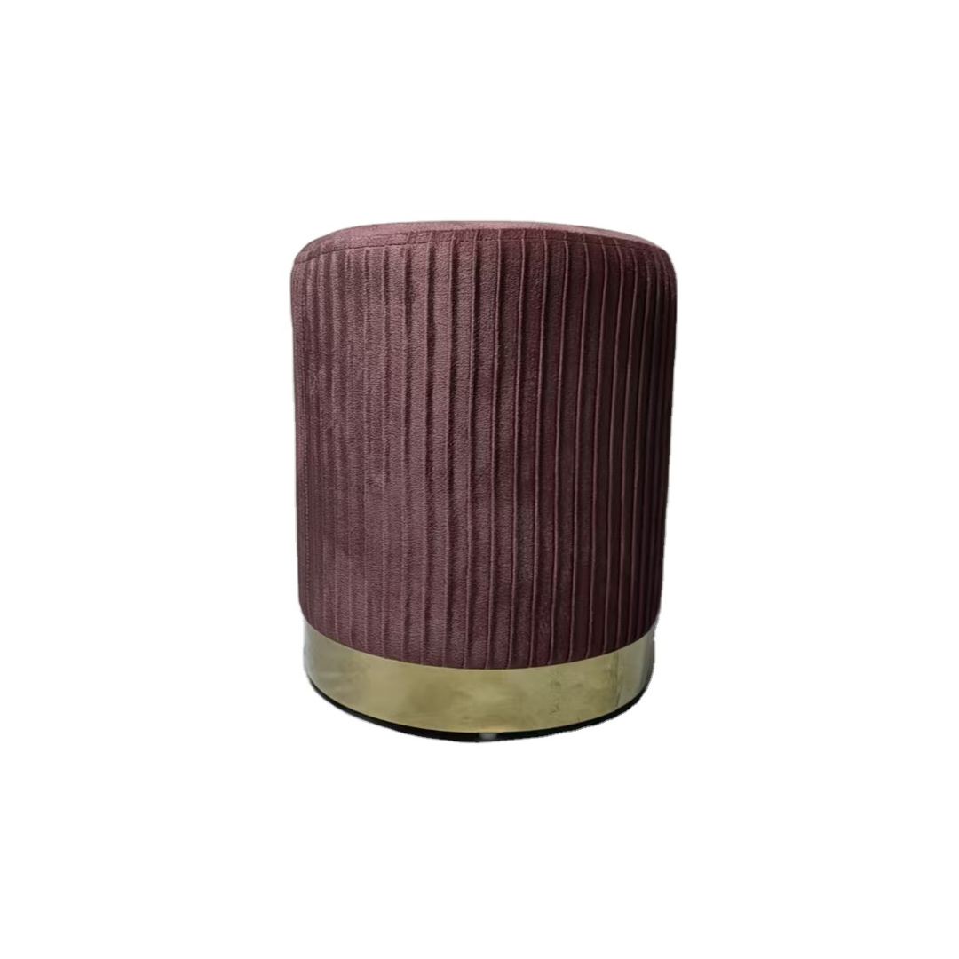 Velvet Pouf Pink