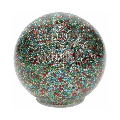 Ball With LED Diameter 18 Cm Glass Green