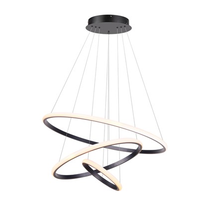 Pendant Lamp Aluminium & Iron H1200 Black