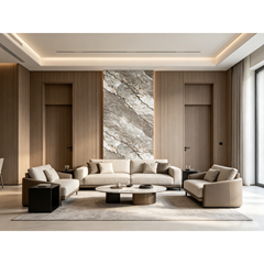 PVC Marble Sheet – Grey Matte