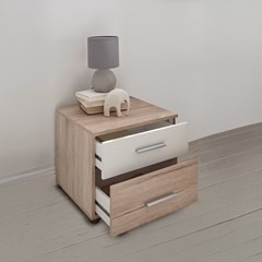 Bedroom Set - Light Oak & White