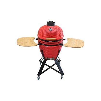 Kamado BBQ 21 Inch with Side Tables - Red