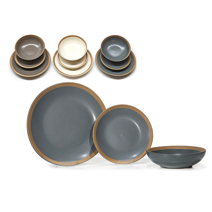 18-Piece Dinnerware Set - 3 Colour Mix