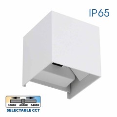 Square LED Wall Light - White