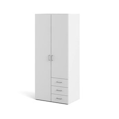 Space Wardrobe with 2 doors & 3 drawers  White