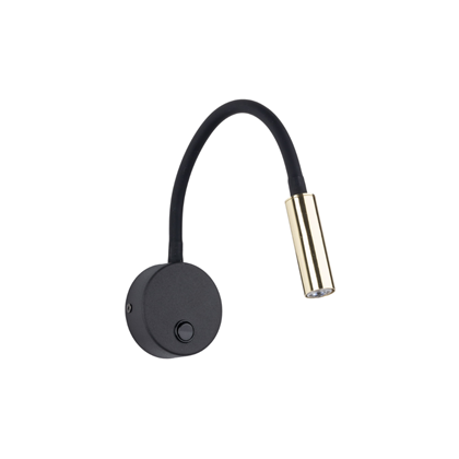 Wall Light Flexible - Black & Gold