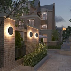 Dark Grey Plastic Wall Light - 3000K - 3W