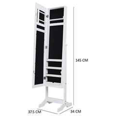 Jewllery Cabinet With Mirror On Leg