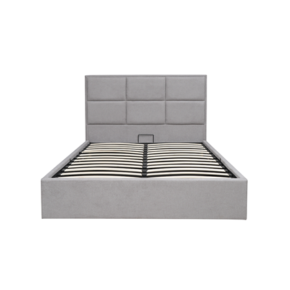 Upholstered Bed with Gas Lift 140X200-Light grey