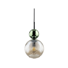 Sophia Hanging Lamp – Green & Cognac