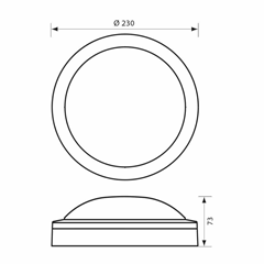 LED Lighting Fixture Mezzo/R 18W Black 4000K