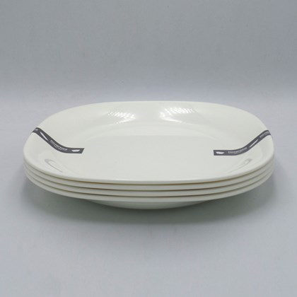 Dinner Plate 27x27 Pack of 4 White Beige or Grey