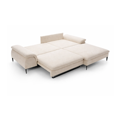 Corner Sofabed with Chaise Left 268cm – Light Beige