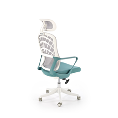 Office Chair Adjustable – Turquoise & White