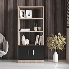 Book Shelf Oak Larex Black