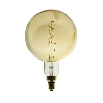 XXL Golden Light Bulb Double Spiral