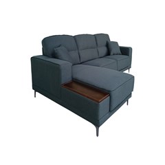 3-Seater Sofa Left Chaise Longue - Dark Grey
